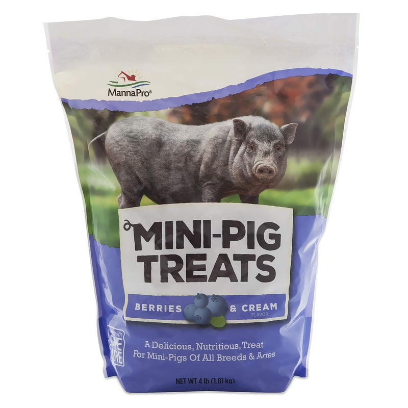 Manna Pro Mini-Pig Treats, Berries and Cream Flavor, Natural and Delicious Reward for Mini Pigs, Supports Training and Bonding, Promotes Healthy Snacking, 4 lb - Image 1